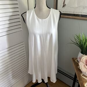 BRANDY MELVILLE Womens Dress One Size White Tank Trapeze Jersey Knit Casual